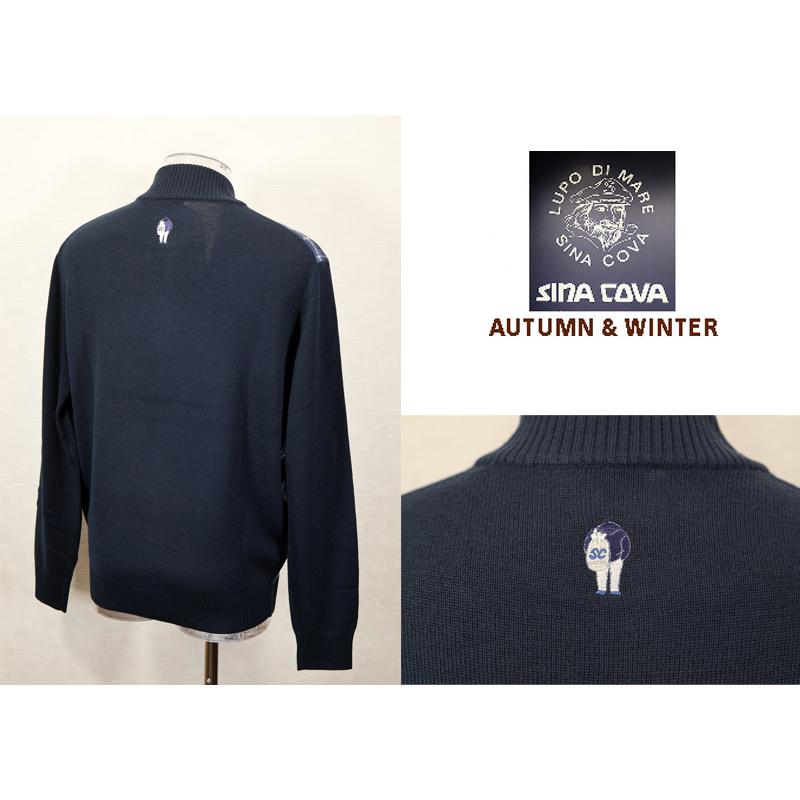 ★２０２５ 秋冬  シナコバ【*001*】【ebee】３０%OFF・ジップアップセーター＜Mサイズ・Lサイズ・LLサイズ＞eg178 | SINA COVA | 01