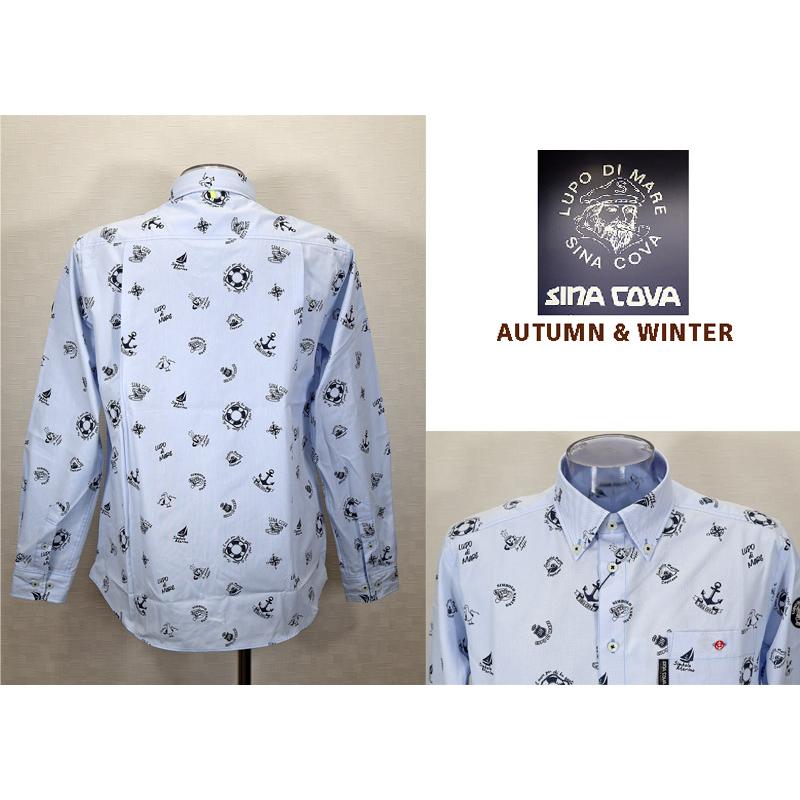 ★ シナコバ【*001*】【ebee】３０%OFF・秋冬・長袖ボタンダウンシャツ＜Mサイズ・Lサイズ・LLサイズ＞-eg210・eg211・eg212 | SINA COVA | 02