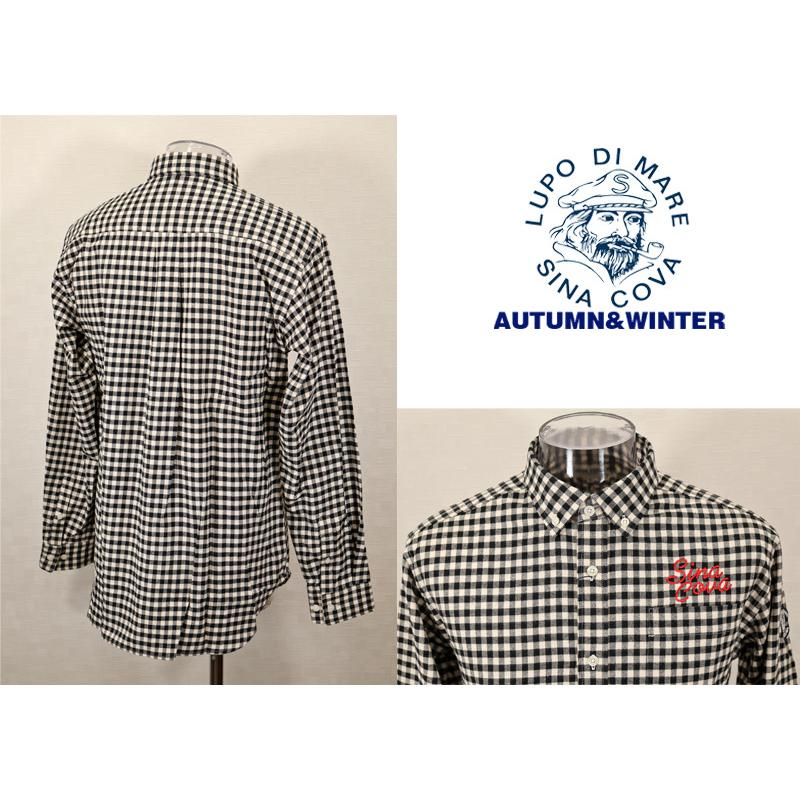 シナコバ ２０２５秋・冬　【*001*】＜30%OFF＞ チェック柄長袖ボタンダウンシャツ＜Mサイズ・Lサイズ・LLサイズ＞-eg214・eg215・eg216 | SINA COVA | 01
