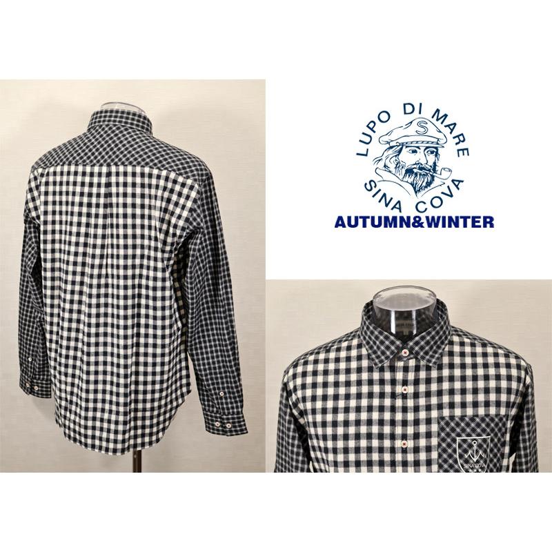 シナコバ ２０２５秋・冬【*001*】＜30%OFF＞長袖クレージーチェックシャツ＜Mサイズ・Lサイズ・LLサイズ＞-eg223・eg224・eg225 | SINA COVA | 01
