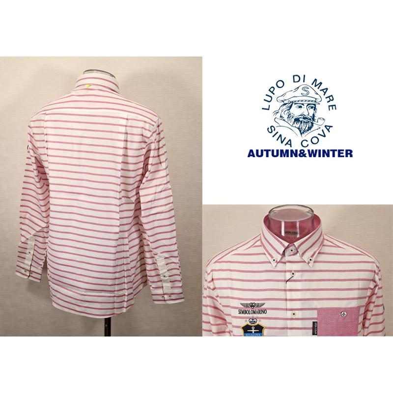 シナコバ ２０２５秋・冬【*001*】＜30%OFF＞ ボーダー柄長袖ボタンダウンシャツ＜Mサイズ・Lサイズ・LLサイズ＞-eg238・eg239・eg240 | SINA COVA | 02