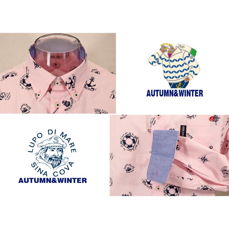 ★ シナコバ【*001*】【ebee】３０%OFF・秋冬・長袖ボタンダウンシャツ＜Mサイズ・Lサイズ・LLサイズ＞-eg247・eg248・eg249 | SINA COVA | 03