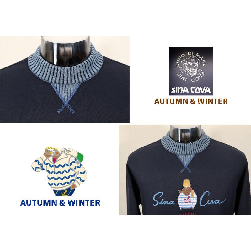 ★２０２５ 秋冬 新作 シナコバ【*001*】３０%OFF・モックネックプルオーバー・トレーナー＜Mサイズ・Lサイズ・LLサイズ＞-eg72 | SINA COVA | 03