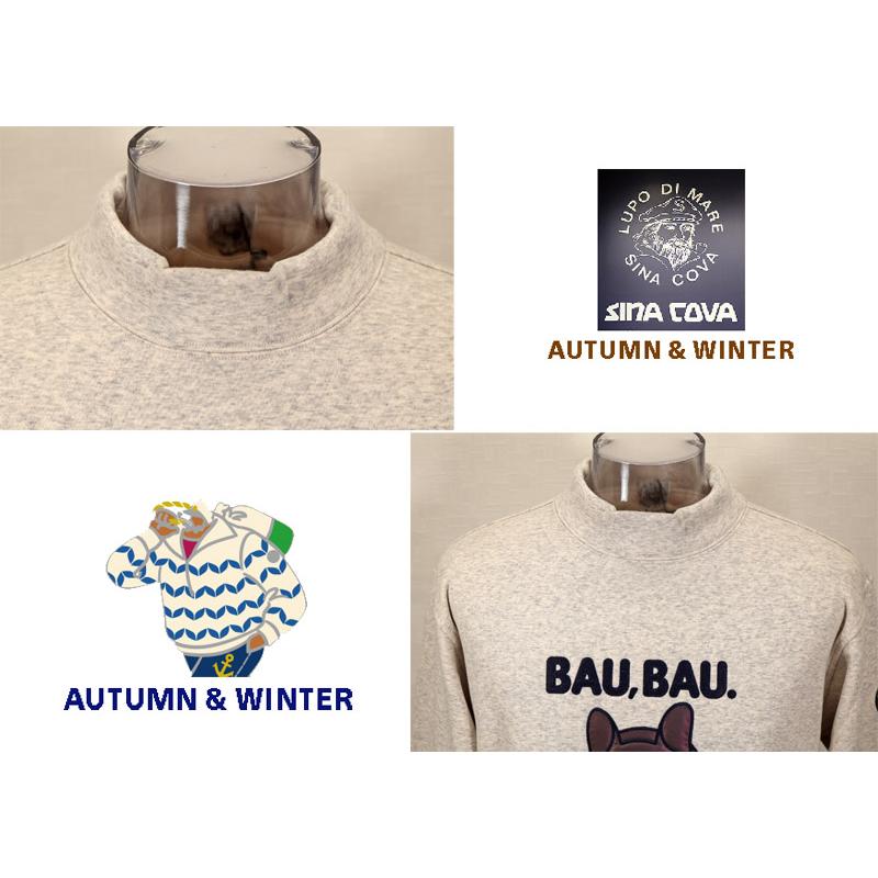 ★２０２５ 秋冬 新作 シナコバ【*001*】３０%OFF・ハイネックプルオーバー暖かい裏起毛（BAU,BAU.）＜Mサイズ・Lサイズ・LLサイズ＞-eg96 | SINA COVA | 03