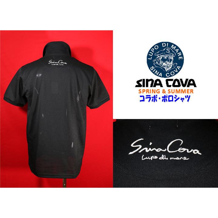 シナコバ【*店舗移転SALE*】SINA COVA & Guest-One コラボポロシャツ　限定品  春夏半袖ポロシャツ＜Mサイズ・Lサイズ・LLサイズ＞黒-kg188｜guestone｜03