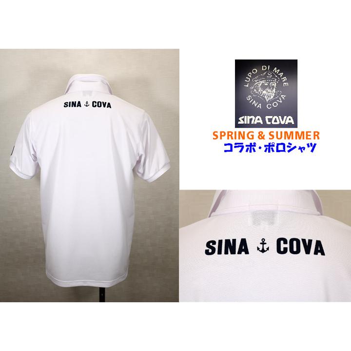 ★シナコバ【*001*】＜３０％ＯＦＦ・SINA COVA & Guest-One コラボ・限定品＞春夏半袖ポロシャツ＜Mサイズ・Lサイズ・LLサイズ＞ホワイト-kg321 | SINA COVA | 02