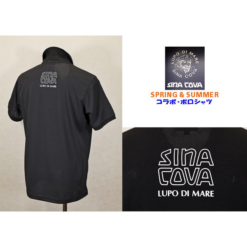 ★シナコバ【*001*】＜３０％ＯＦＦ・SINA COVA & Guest-One コラボポロシャツ　限定品＞春夏半袖ポロシャツ＜M・L・LLサイズ＞ブラック-kg514の画像