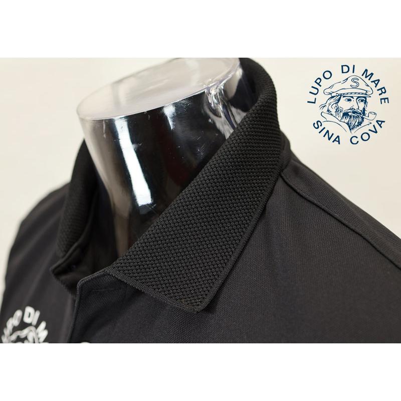 ★シナコバ【*001*】＜３０％ＯＦＦ・SINA COVA & Guest-One コラボポロシャツ　限定品＞春夏半袖ポロシャツ＜M・L・LLサイズ＞ブラック-kg514の画像