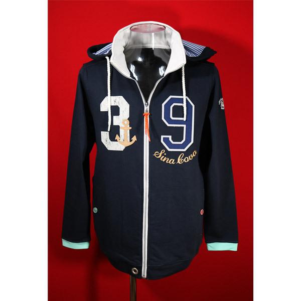 大人も着やすいシンプルファッション 新作 ３０ Off 春夏フード付きジップジャケット Lサイズ Llサイズ ネイビー Kp24 シナコバ ２０２１年 トップス