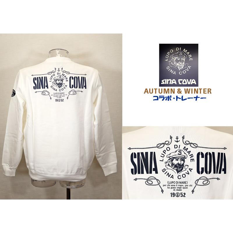 ★シナコバ＜４０％OFF・SINA COVA & Guest-One コラボ　限定品＞秋冬トレーナー＜Mサイズ・Ｌサイズ・ＬＬサイズ＞オフ白-kt165_2