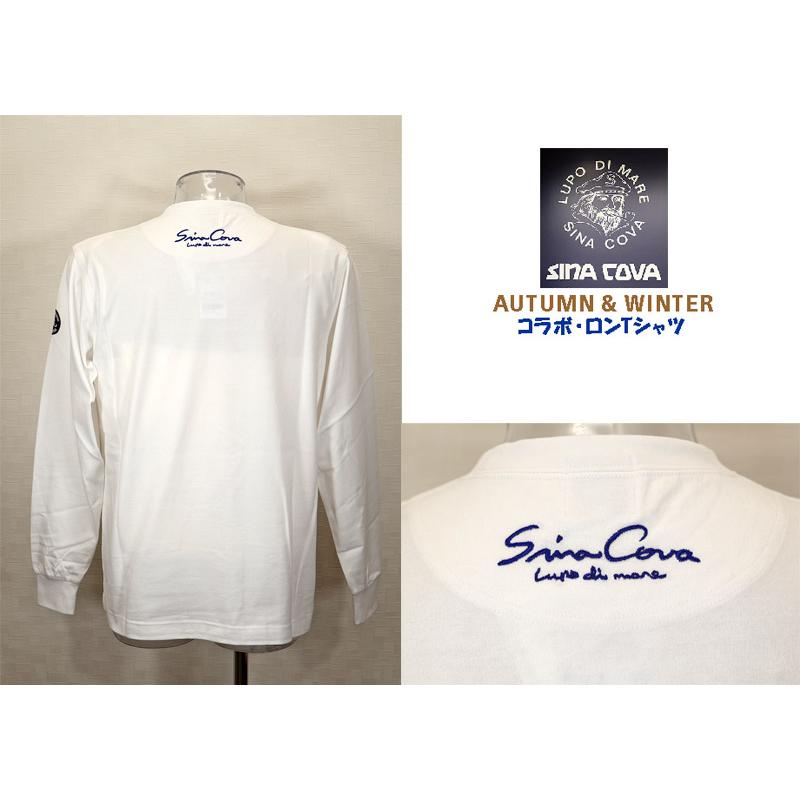 ★シナコバ【*001*】＜２０％ＯＦＦ・SINA COVA & Guest-One コラボＴシャツ　限定品＞秋冬  長袖Ｔシャツ＜Mサイズ・Ｌサイズ・ＬＬサイズ＞白-kt280 | SINA COVA | 02