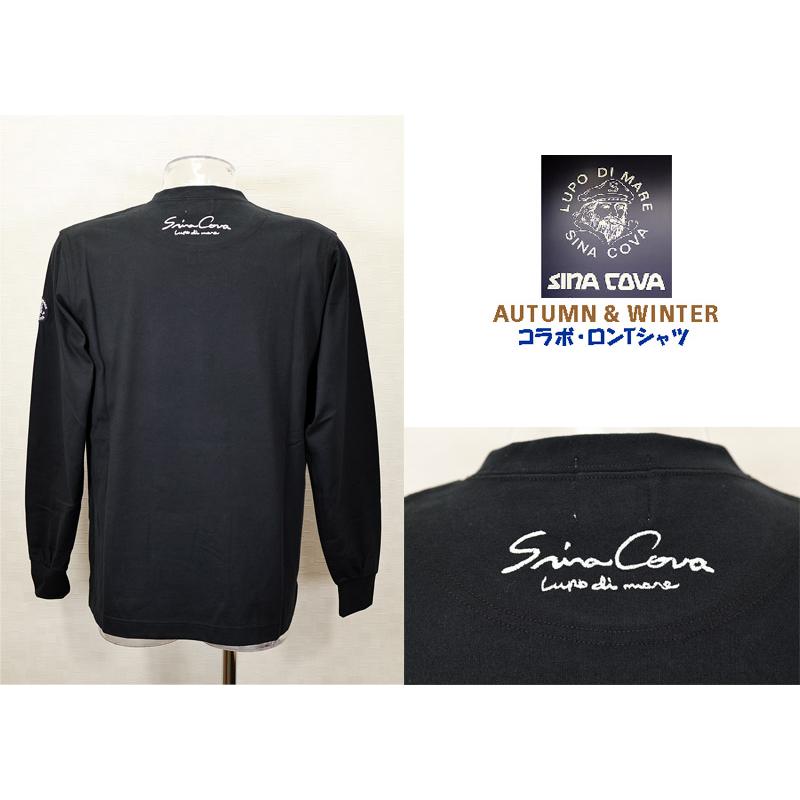 ★シナコバ【*001*】＜２０％ＯＦＦ・SINA COVA & Guest-One コラボＴシャツ　限定品＞秋冬  長袖Ｔシャツ＜Mサイズ・Ｌサイズ・ＬＬサイズ＞黒-kt288 | SINA COVA | 02