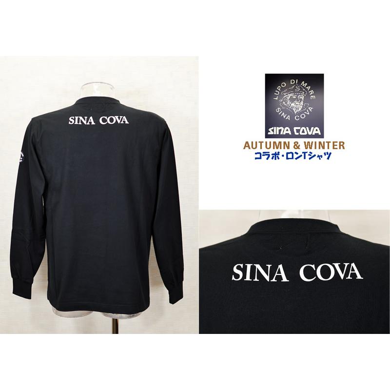 ★シナコバ【*001*】＜２０％ＯＦＦ・SINA COVA & Guest-One コラボＴシャツ　限定品＞秋冬  長袖Ｔシャツ＜Mサイズ・Ｌサイズ・ＬＬサイズ＞黒-kt304 | SINA COVA | 02
