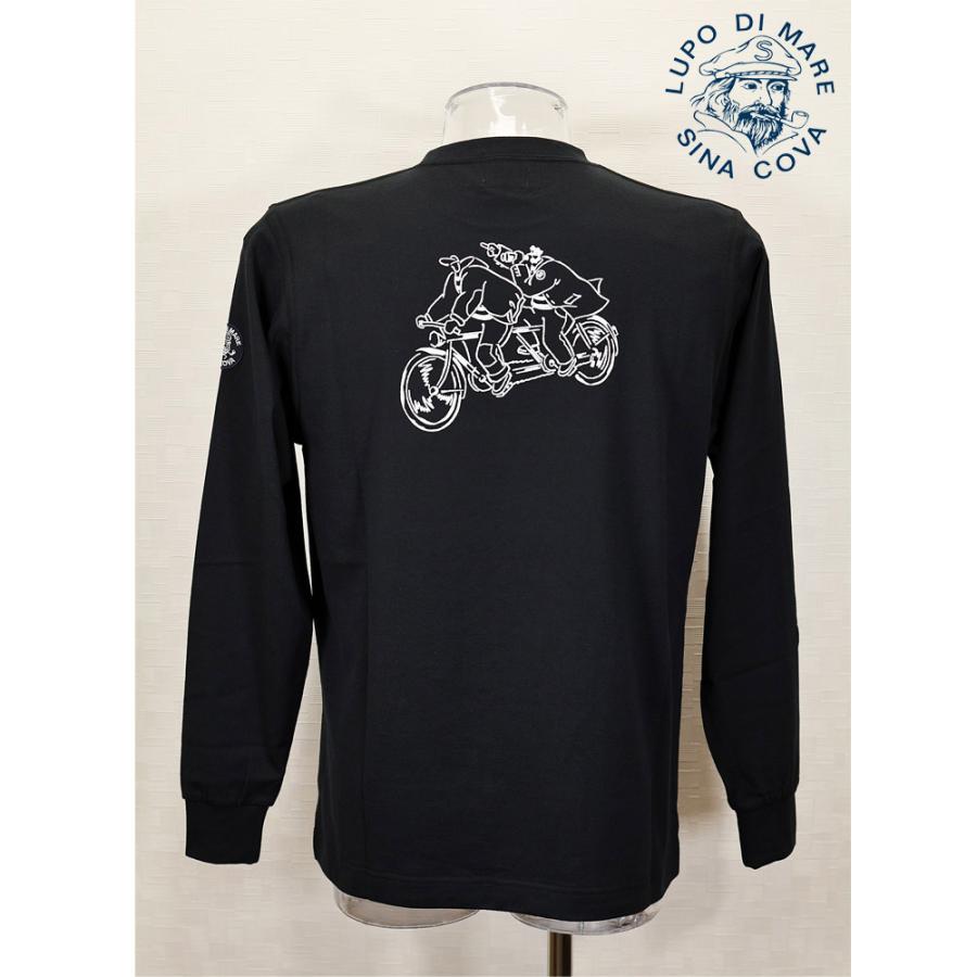 ★シナコバ【*001*】＜２０％ＯＦＦ・SINA COVA & Guest-One コラボＴシャツ　限定品＞秋冬  長袖Ｔシャツ＜Mサイズ・Ｌサイズ・ＬＬサイズ＞ブラック-kt338 | SINA COVA | 01