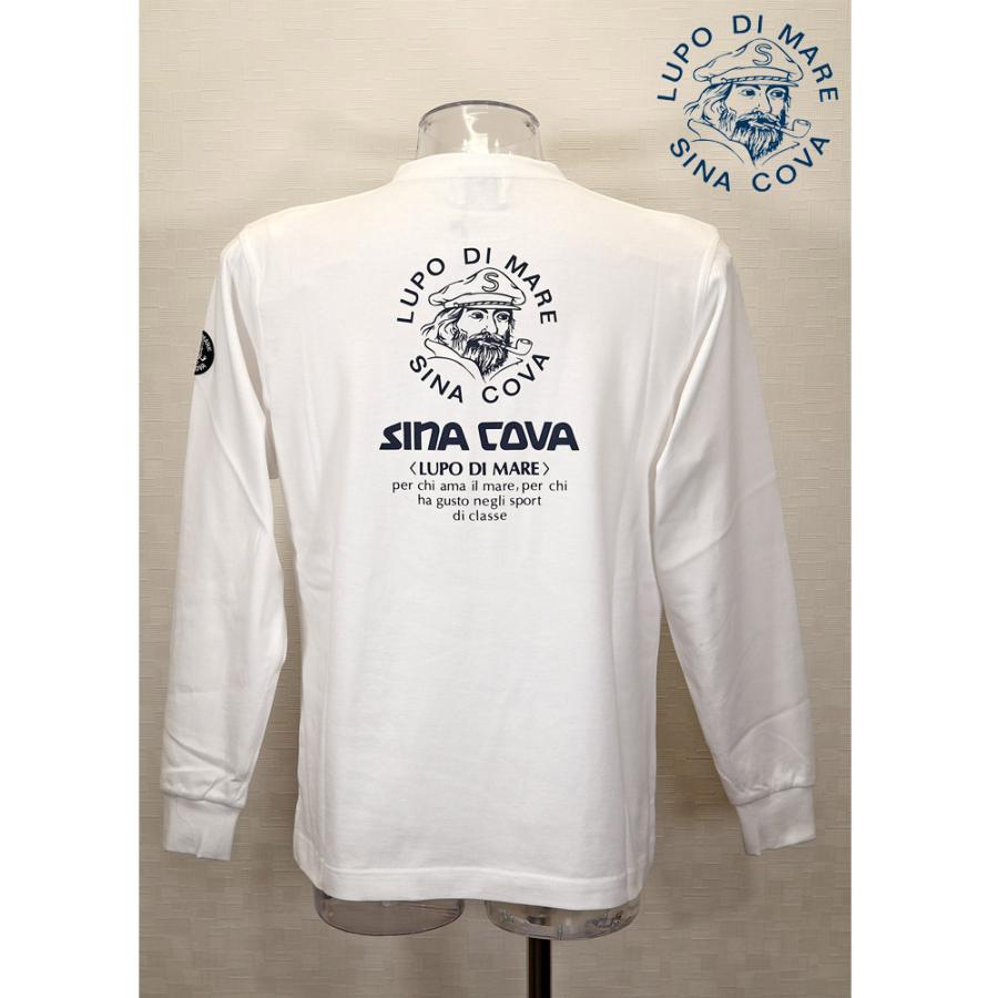 ★シナコバ【*001*】＜２０％ＯＦＦ・SINA COVA & Guest-One コラボＴシャツ　限定品＞秋冬  長袖Ｔシャツ＜Mサイズ・Ｌサイズ・ＬＬサイズ＞ホワイト-kt354 | SINA COVA
