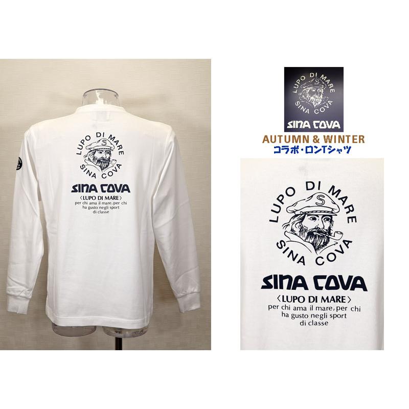★シナコバ【*001*】＜２０％ＯＦＦ・SINA COVA & Guest-One コラボＴシャツ　限定品＞秋冬  長袖Ｔシャツ＜Mサイズ・Ｌサイズ・ＬＬサイズ＞ホワイト-kt354 | SINA COVA | 02