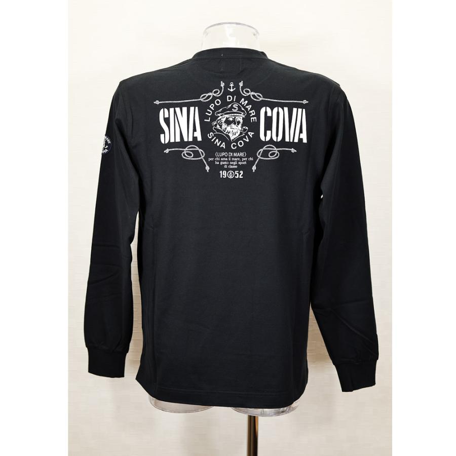 ★シナコバ＜３０％ＯＦＦ・SINA COVA & Guest-One コラボＴシャツ　限定品＞秋冬 長袖Ｔシャツ＜キングサイズ＞黒-kt47