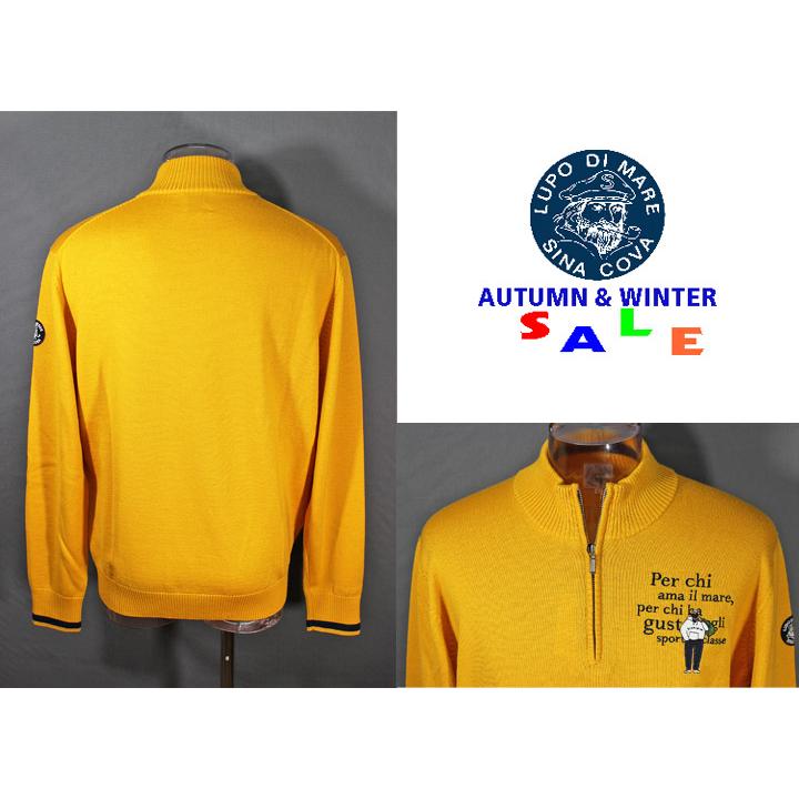 シナコバ　ハーフジップセーター イエロー SINA COVA ☆シナコバ【*店舗移転SALE*】50％OFF・秋冬ハーフ