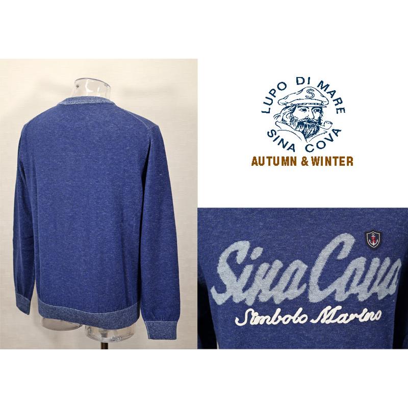 ★シナコバ【*BIG SALE*】50％OFF・秋冬クルーネックセーター＜Mサイズ・Lサイズ・LLサイズ＞ネイビー-ky306 | SINA COVA | 01