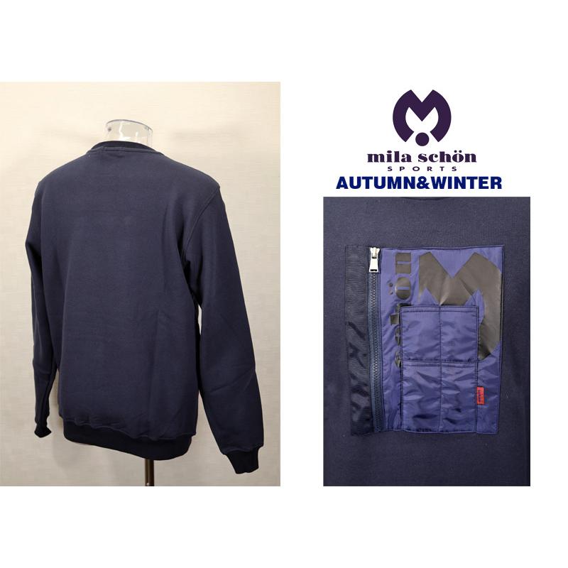 ★２０２５ 秋冬 新作 ミラショーン【*004*】３０%OFF・スウェット・トレーナー【裏起毛】＜Mサイズ・Lサイズ・LLサイズ＞-mb38 | mila schon | 01