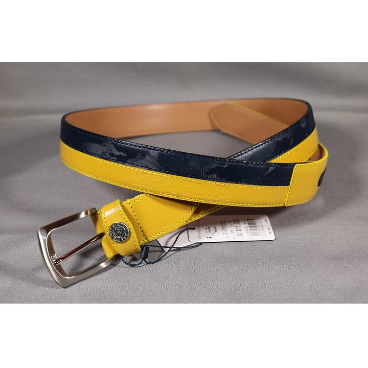 ★シナコバ＜３０%OFF＞カジュアルベルト＜フリー＞マスタード×ネイビーov478 | SINA COVA