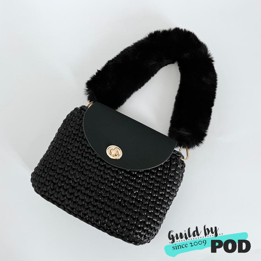 バッグ用 フェイクファー持ち手 ショート : Guild by POD 毛糸ショップ