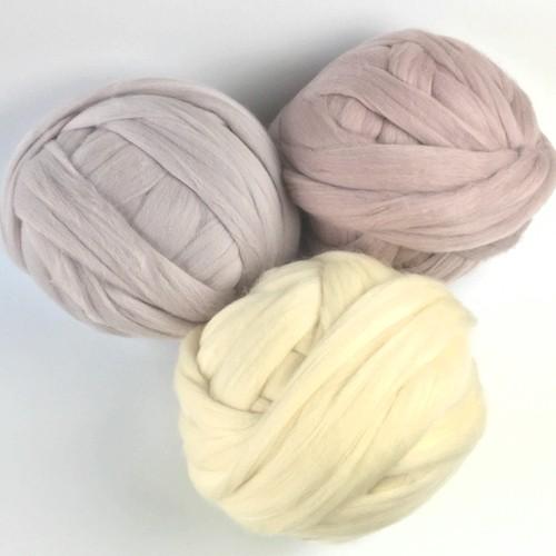 超極太メリノウール毛糸-Bicky フェアリーグレー 900g 大玉 |  | 03