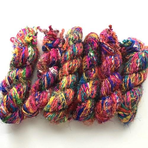 リサイクルシルクヤーン カラフルmix 100g : Guild by POD 毛糸
