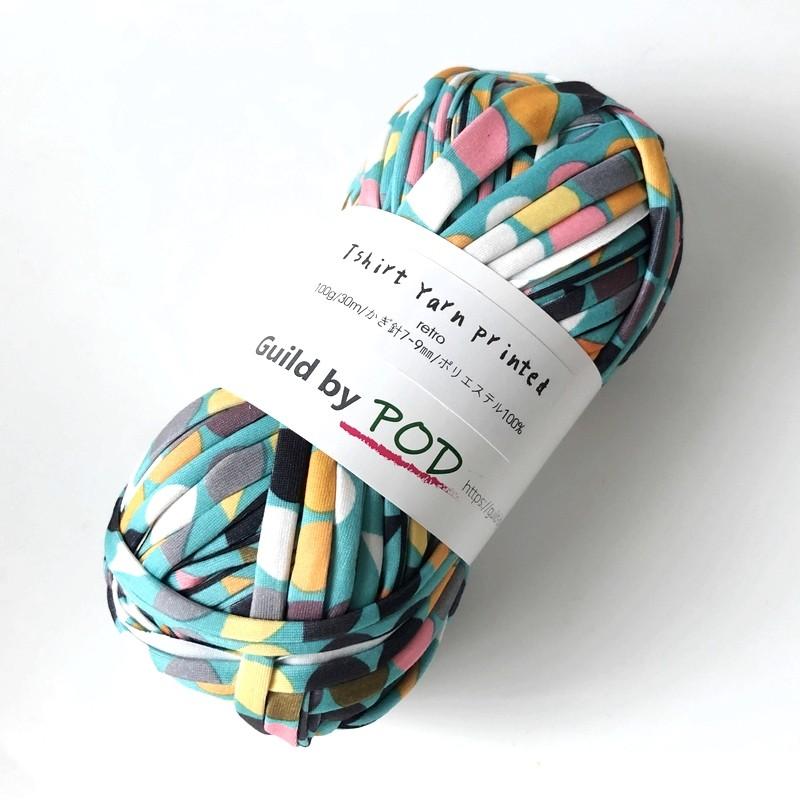 Tシャツヤーン プリントレトロ 100g : Guild by POD 毛糸ショップ