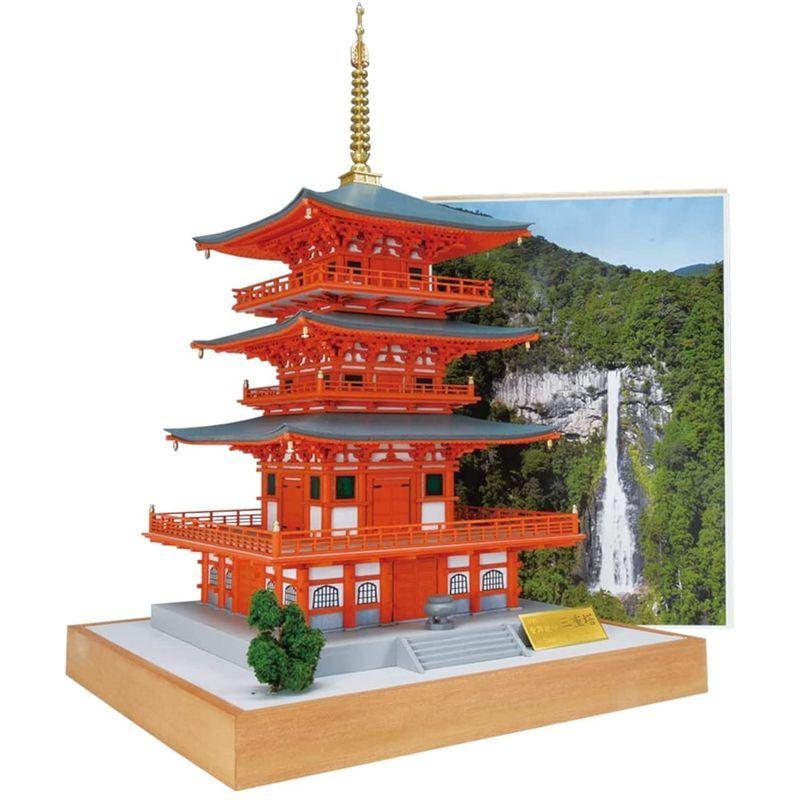 ウッディジョー 1/75 青岸渡寺 三重塔 木製模型 組み立てキット