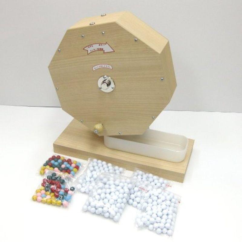 木製抽選器 （ガラポン・ガラガラ） 1000球用 抽選玉500球付き