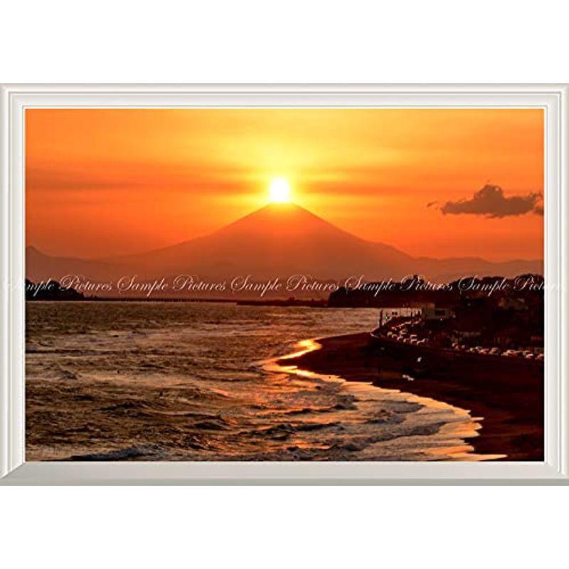 日本人気超絶の 壁紙ポスター 絵画風 はがせるシール式 パワースポット扉なし窓 富士山と波打ち際 夕陽 神秘的な夕焼けのダイヤモンド赤富士 窓の 景色 壁紙 Mueblesactivos Com