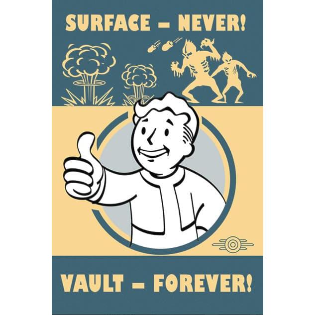 Fallout4  ティン・サイン レプリカ/「サーフェス・ネヴァー！ヴォウルト・フォーエバー！」 | ブランド登録なし
