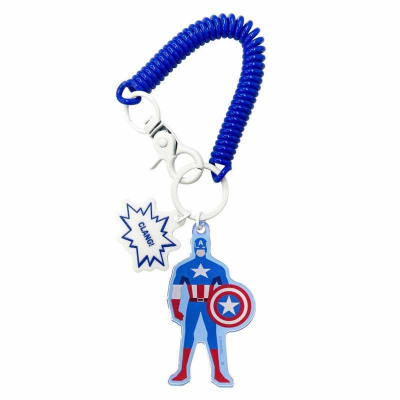 MARVEL POP ICON/IKE475 コイルキーホルダー（キャプテン・アメリカ） | MARVEL