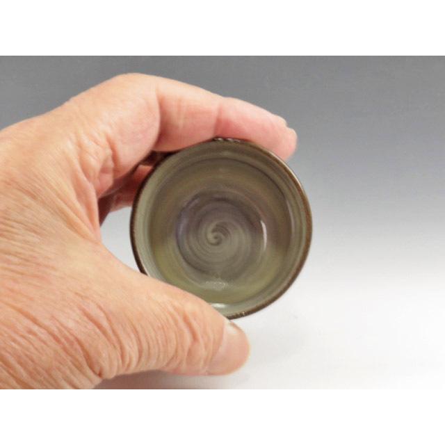 現川焼（長崎県） 臥牛窯 酒器  ぐい呑 8UTU0057 窯元木箱（共箱）入+和紙包装の画像