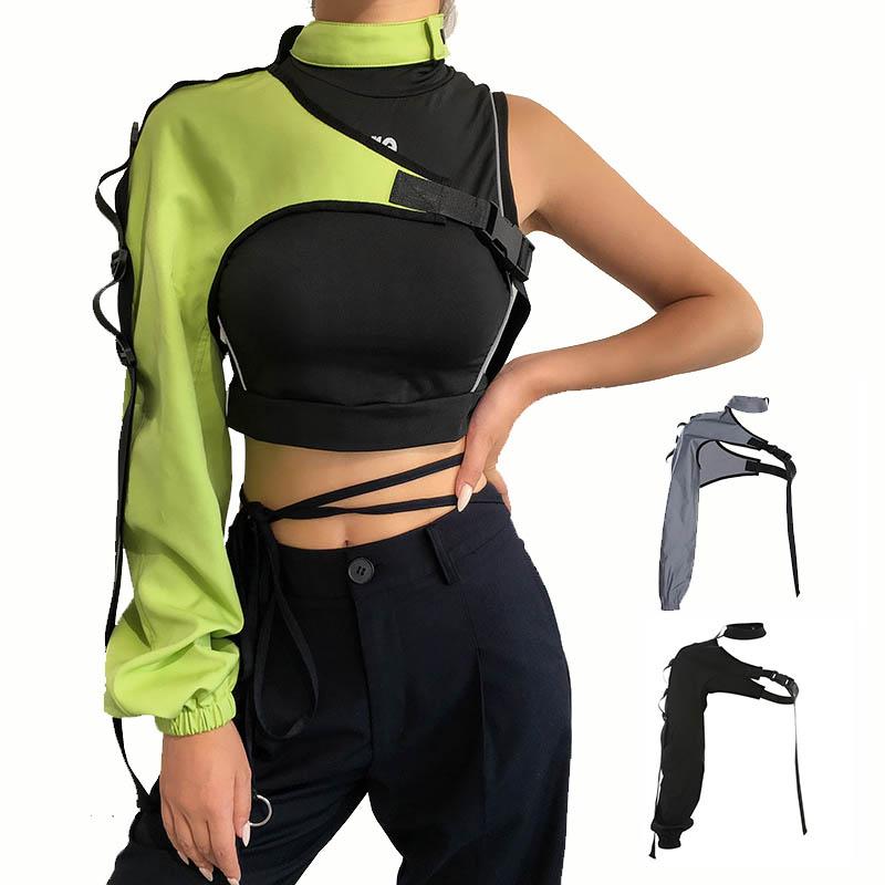 翌日発送 ダンス衣装 レディース ヘソ出し 黒トップス へそ出し カットソー 黒 短トップス 長袖 半袖 ダンス 衣装 Hiphop ヒップホップ 韓国 ストリート系 Andy21 ジェリーシー 通販 Yahoo ショッピング