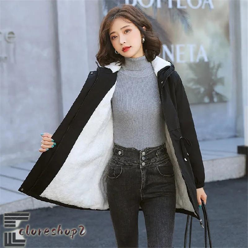 中綿ジャケット レディース フード付き フリースジャケット ロング丈