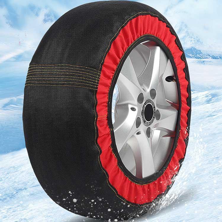 非金属 コンパクト収納 雪道 布製 布チェーン タイヤ カバー 2本分
