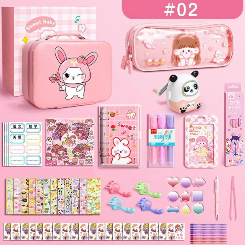 超豪華な文房具セット 携帯便利 収納ケース付き 描き用 学習玩具 知育