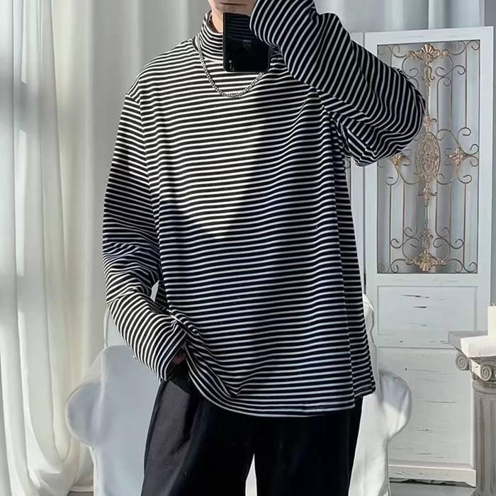ロンT メンズ 長袖Tシャツ ロングTシャツ ハイネック タートルネック