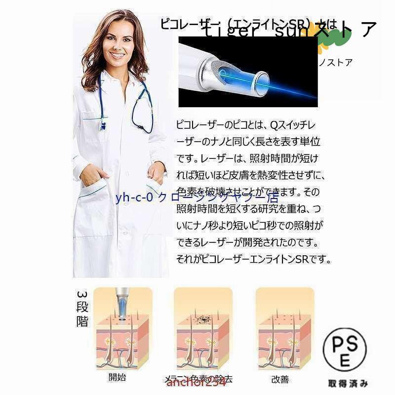 家庭用美顔器 ピコ秒光ケア 青色レーザー 赤色レーザー 毛穴・肌トーン