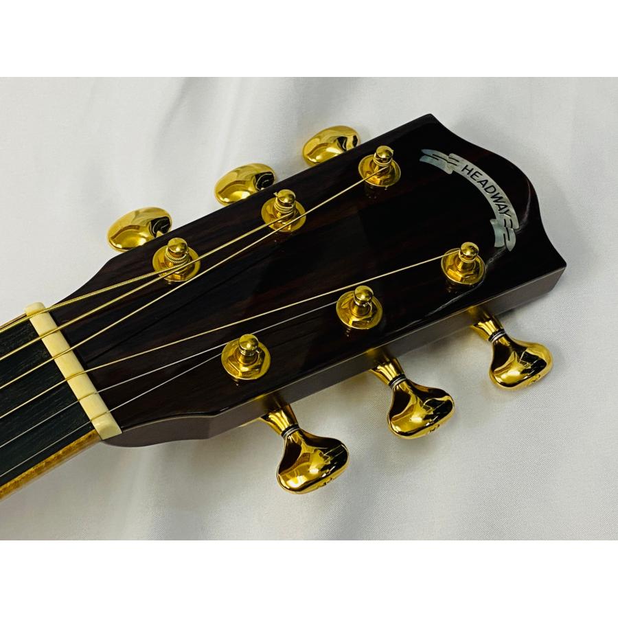 HEADWAY HD-MIKI CUSTOM ヘッドウェイ 限定モデル エレアコ アコースティックギター オール単板 百瀬氏製作 直筆サイン入り 2006年製 HGの画像