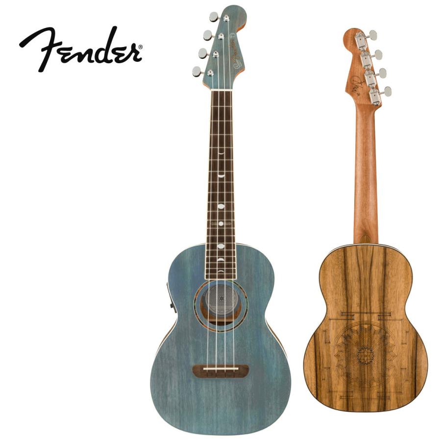 Fender Dhani Harrison Ukulele -Turquoise-│ テナーウクレレ 