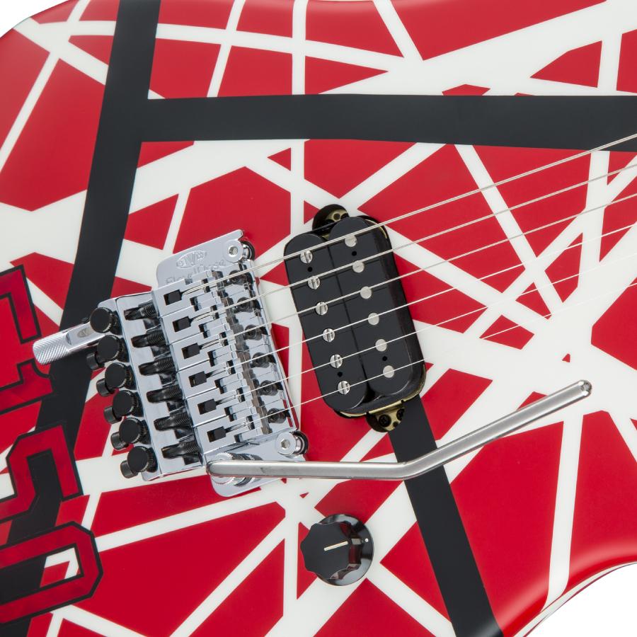 ギター EVH Striped Series 5150 EVH Striped Series 5150 - Red with Black and White Stripes / Maple