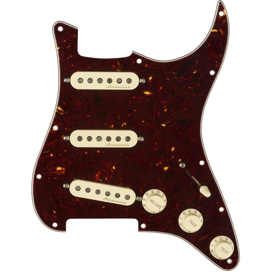 Fender Pre-Wired Strat Pickguard Vintage Noiseless SSS -Tortoise Shell / 11 Hole PG-│ リプレイスメントパーツ｜guitarplanet｜02