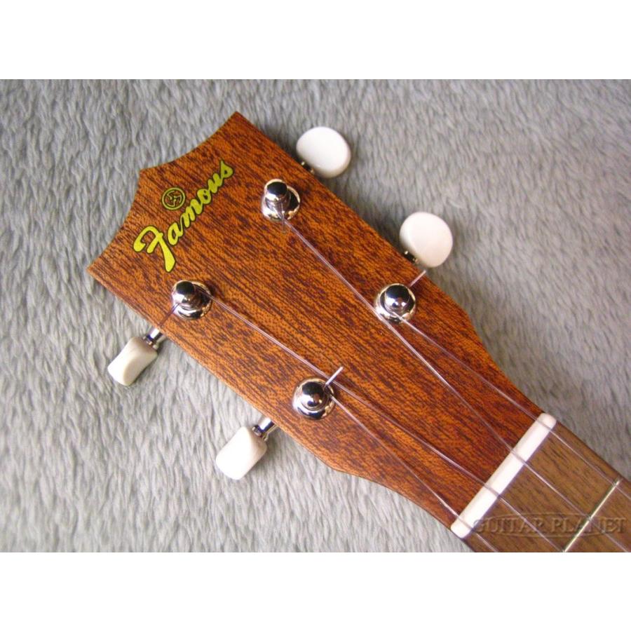 ソプラノウクレレ　Famous　FLS-60　ケース付 Famous FLS-60 ソプラノウクレレ ロングネック マホガニー ギアペグ