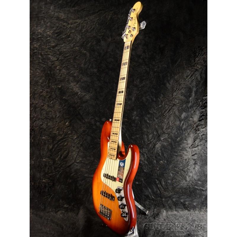 Fender USA American Elite Jazz Bass V Ash -Tabacco Burst/Maple-《ベース》