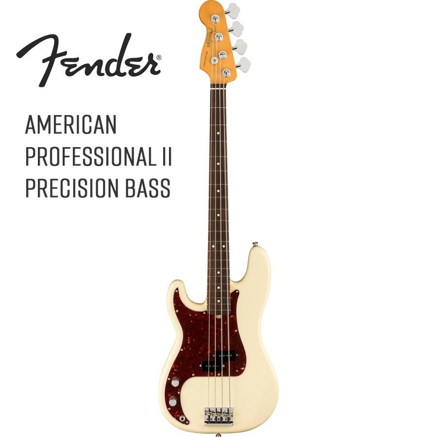 Fender American Professional II Precision Bass Left-Hand -Olympic White / Rosewood-《ベース》