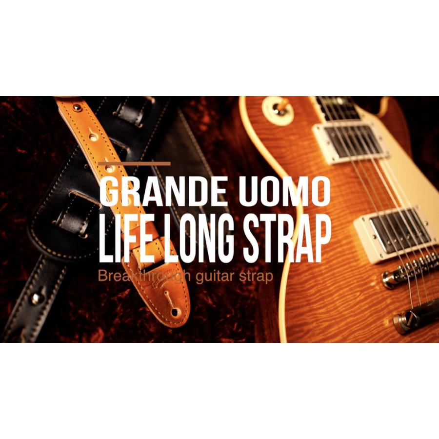 Grande uomo "LIFE LONG STRAP Paisley" ギター/ベースストラップ 《Brown / Black》｜guitarplanet｜03