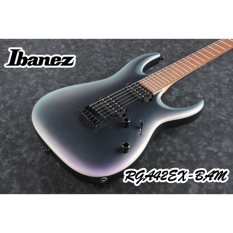 #送料込み　美品 アイバニーズ RGA42EX-BAM エレキギター Ibanez RGA42EX-BAM (Black Aurora Burst Matte) エレキギター